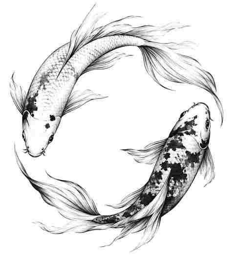 Double fish good luck symbol