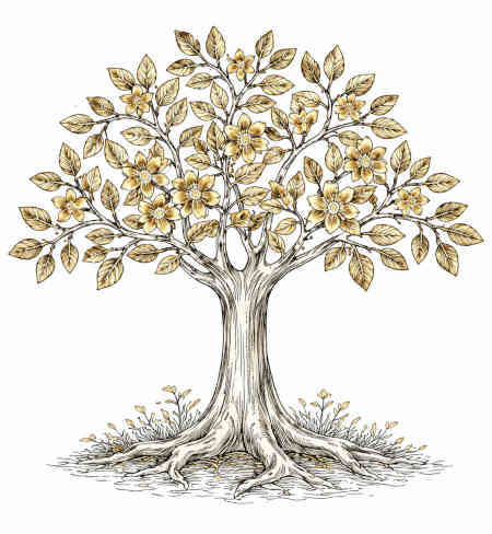 Kalpavrishka hindu tree of life