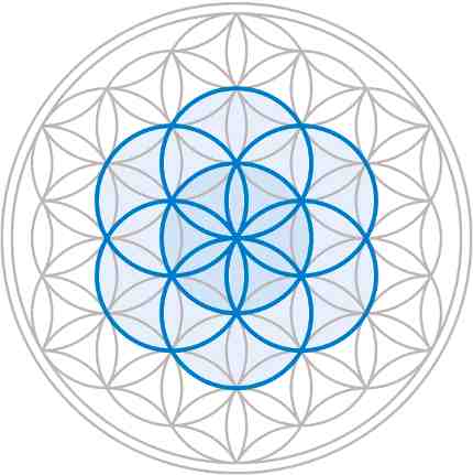 Seed inside flower of life