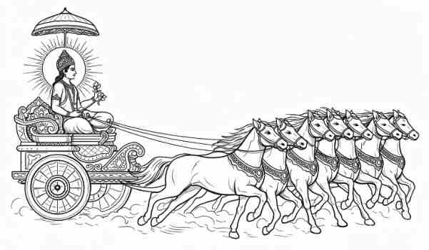 Sun god with 7 horses